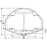 Bison 39" x 54" Extended Life Competition Fan-Shaped Glass Backboard BA44XL