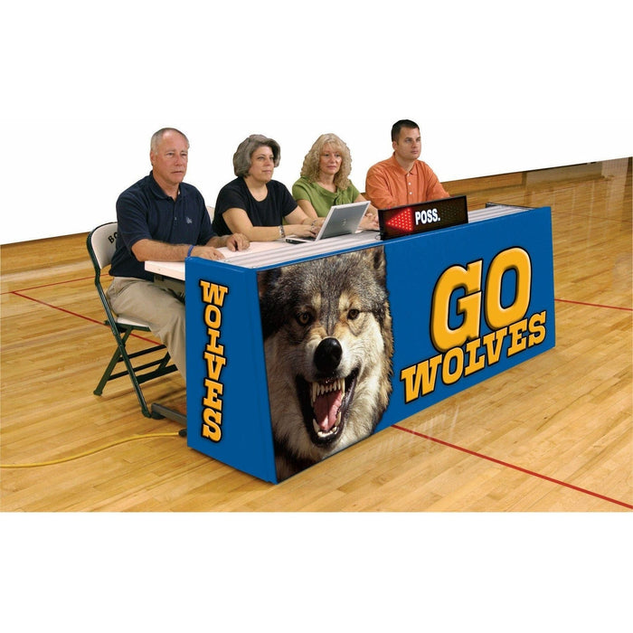 Bison 8' Sport Pride Bleacher Mount Scorers Table ST85B