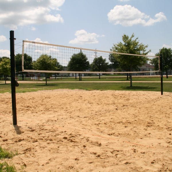 Douglas VBS-3.5 SQ Outdoor Power Volleyball System, 3.5″ SQ Steel, Black