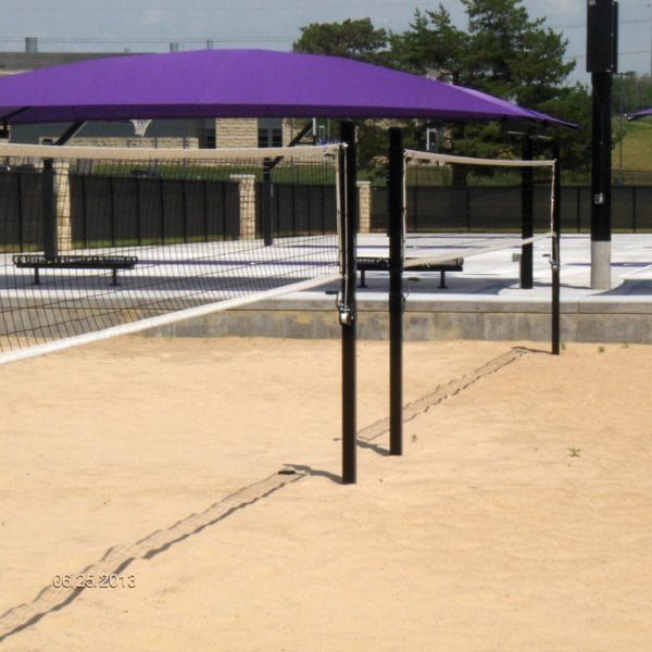 Douglas VBS-3.5 SQ Outdoor Power Volleyball System, 3.5″ SQ Steel, Black