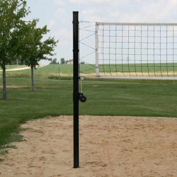 Douglas VBS-3 SQ Outdoor Power Volleyball System, 3″ SQ Steel, Black 65200S