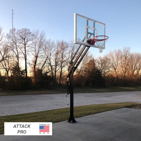 Attack™ In Ground Adjustable Basketball Goal