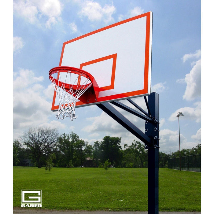 Gared Endurance 6” Square Post 4’ Extension Steel Playground Basketball Hoop