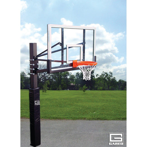 Gared Endurance 6” Square Post 5’ Extension Glass Playground Basketball Hoop