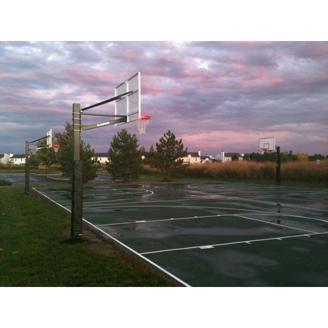 Gared Endurance 6” Square Post 5’ Extension Steel Playground Basketball Hoop