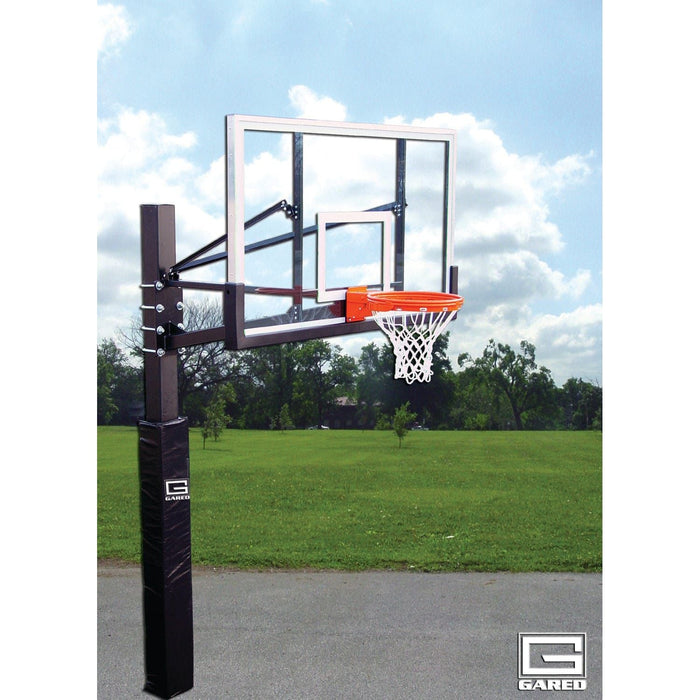 Gared Endurance 6” Square Post 6’ Extension Glass Playground Basketball Hoop