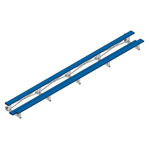 Jaypro Indoor Bleacher - 27 ft. (2 Row - Double Foot Plank) - Tip & Roll (Powder Coated) BLDP-227TRGPC