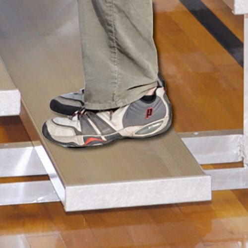 Jaypro Indoor Bleacher - 27 ft. (2 Row - Single Foot Plank) - Tip & Roll BLCH-227TRG