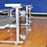 Jaypro Indoor Bleacher - 27 ft. (4 Row - Single Foot Plank) - Tip & Roll BLCH-427TRG