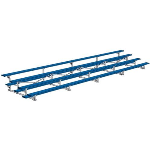 Jaypro Indoor Bleacher - 27 ft. (4 Row - Single Foot Plank) - Tip & Roll (Powder Coated) BLCH-427TRGPC