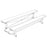 Jaypro Indoor Bleacher - 7-1/2 ft. (2 Row - Double Foot Plank) - Tip & Roll BLDP-275TRG