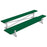 Jaypro Indoor Bleacher - 7-1/2 ft. (2 Row - Double Foot Plank) - Tip & Roll (Powder Coated) BLDP-275TRGPC