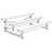 Jaypro Indoor Bleacher - 7-1/2 ft. (3 Row - Double Foot Plank) - Tip & Roll BLDP-375TRG