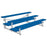 Jaypro Indoor Bleacher - 7-1/2 ft. (3 Row - Double Foot Plank) - Tip & Roll (Powder Coated) BLDP-375TRGPC