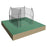 Jaypro Shot Cage 34.92 Degree Throwing Sector with Safety and Barrier Nets SC-25BN