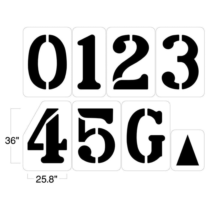 Newstripe 36" Football Field Numbers Stencil Kit 1/8″ (125mil) Professional grade