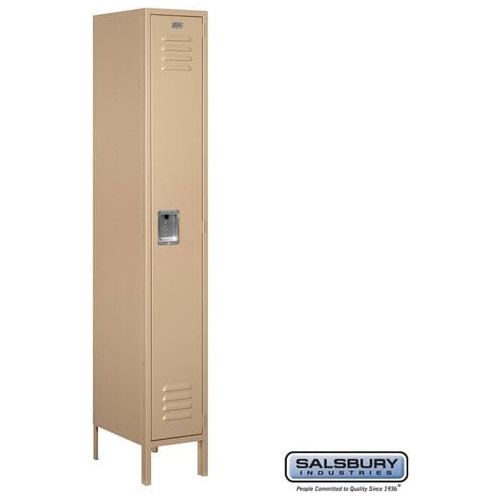 Salsbury 12" Wide Single Tier Standard Metal Locker 12" W x 78" H x 15" D (Unassembled)