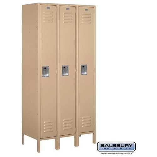 Salsbury 12" Wide Single Tier Standard Metal Locker 36" W x 78" H x 15" D (Unassembled)