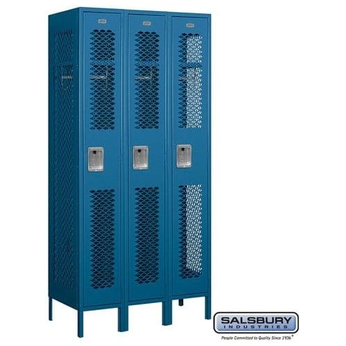 Salsbury 12" Wide Single Tier Vented Metal Locker 36" W x 78" H x 18" D (Unassembled)