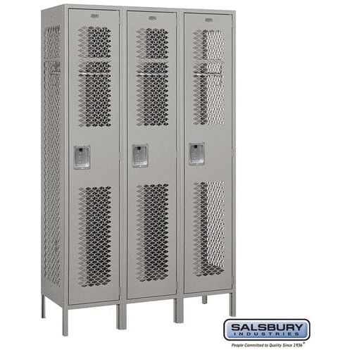 Salsbury 15" Single Tier Vented Metal Locker 45" W x 78" H x 15" D (Unassembled)