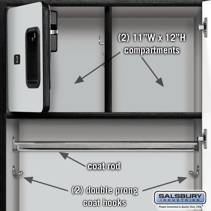 Salsbury 24" Wide Designer Wood Gear Locker 24" W x 76" H x 18.75" D (Unassembled)